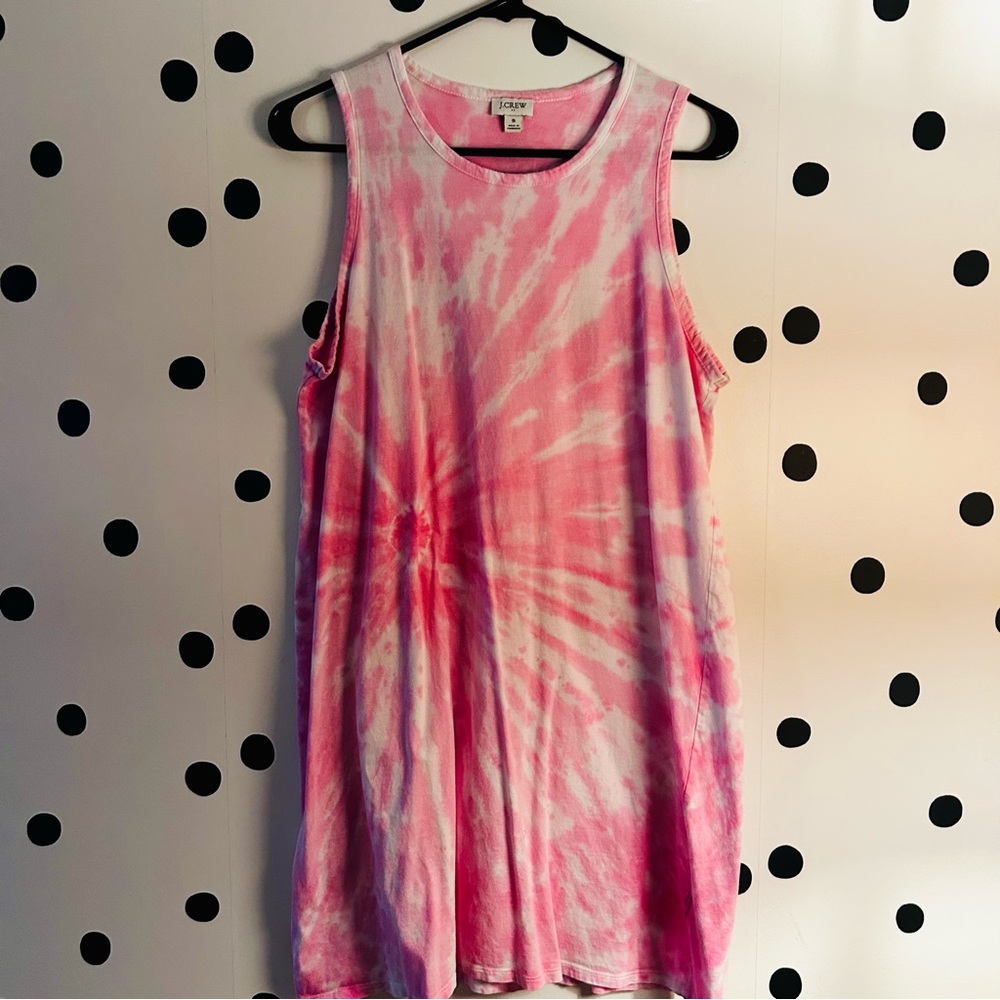 ⚓️J Crew pink tie dye casual dress